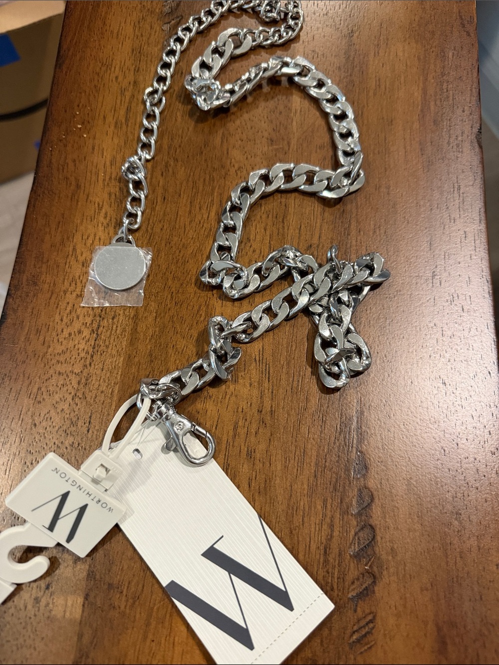 Worthington Silver Chain Belt | Sz S/M - Picture 4 of 5